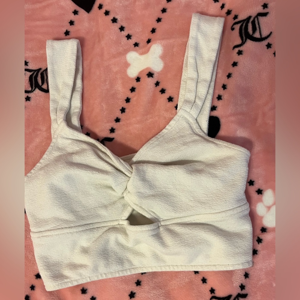 Madewell Cream Textured Knit Top
